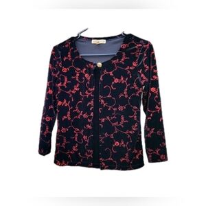 Y2k Vintage Notations Black‎ Velvet Petite Small, Whimsigoth Dark Fairy